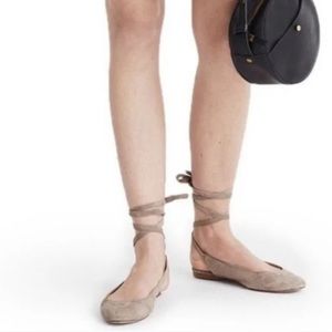 Madwell The April Ankle Wrap Flats size 8.5